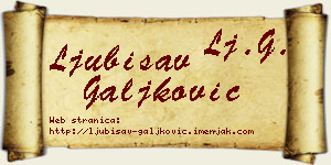 Ljubisav Galjković vizit kartica